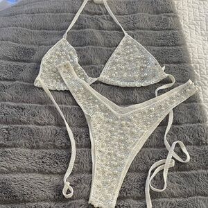 Pearl two piece woman’s bathing suit medium